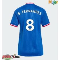 Camiseta Manchester United Bruno Fernandes #8 Visitante Equipación para mujer 2026-27 manga corta